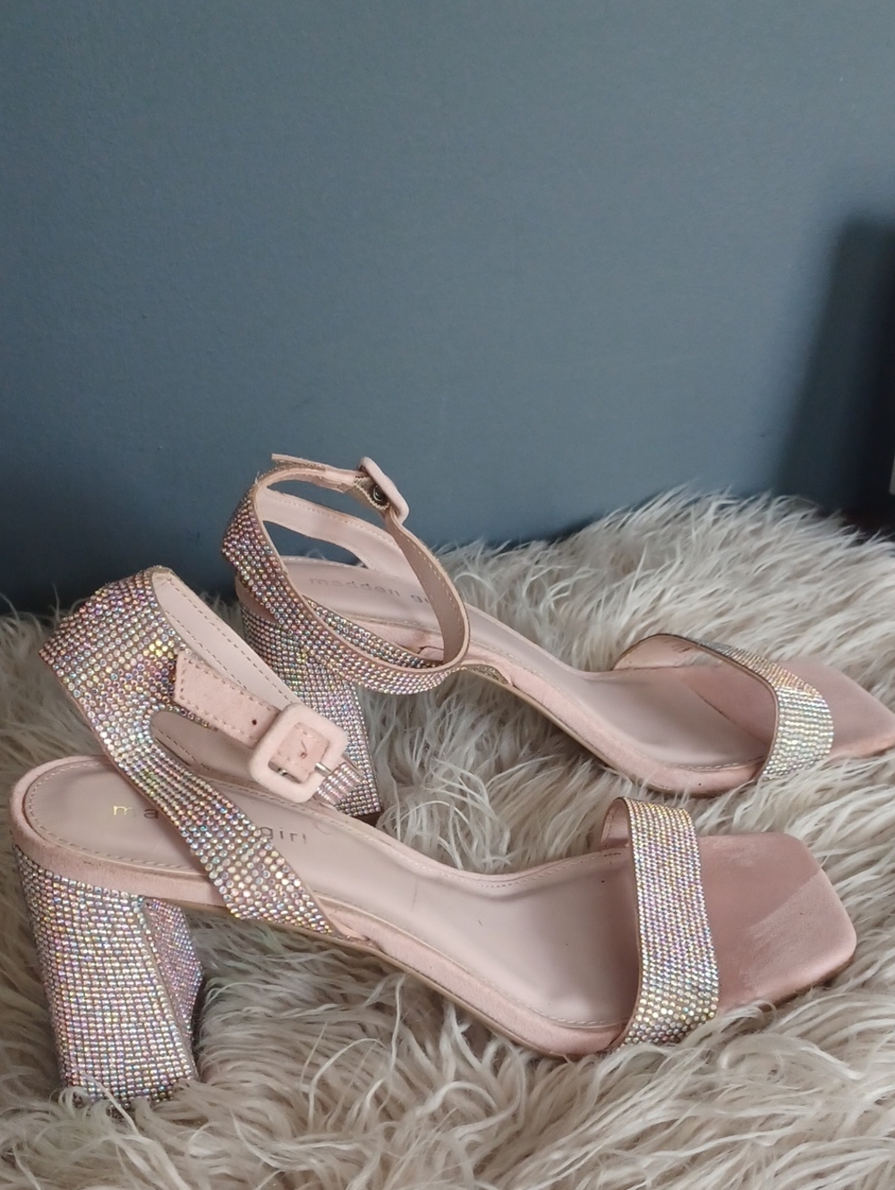 Madden Girl Rhinestone Heeled Sandals